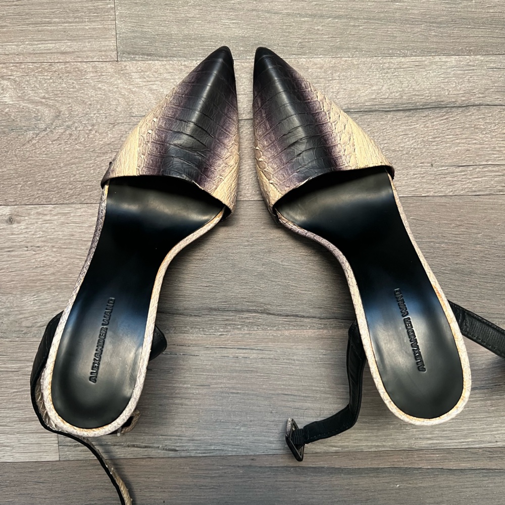 Alexander Wang Python Leather Ankle Strap Pumps - image 3